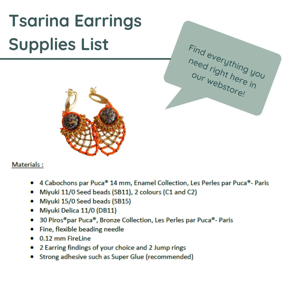 TsarinaEarringsMaterials - The Argus Collection