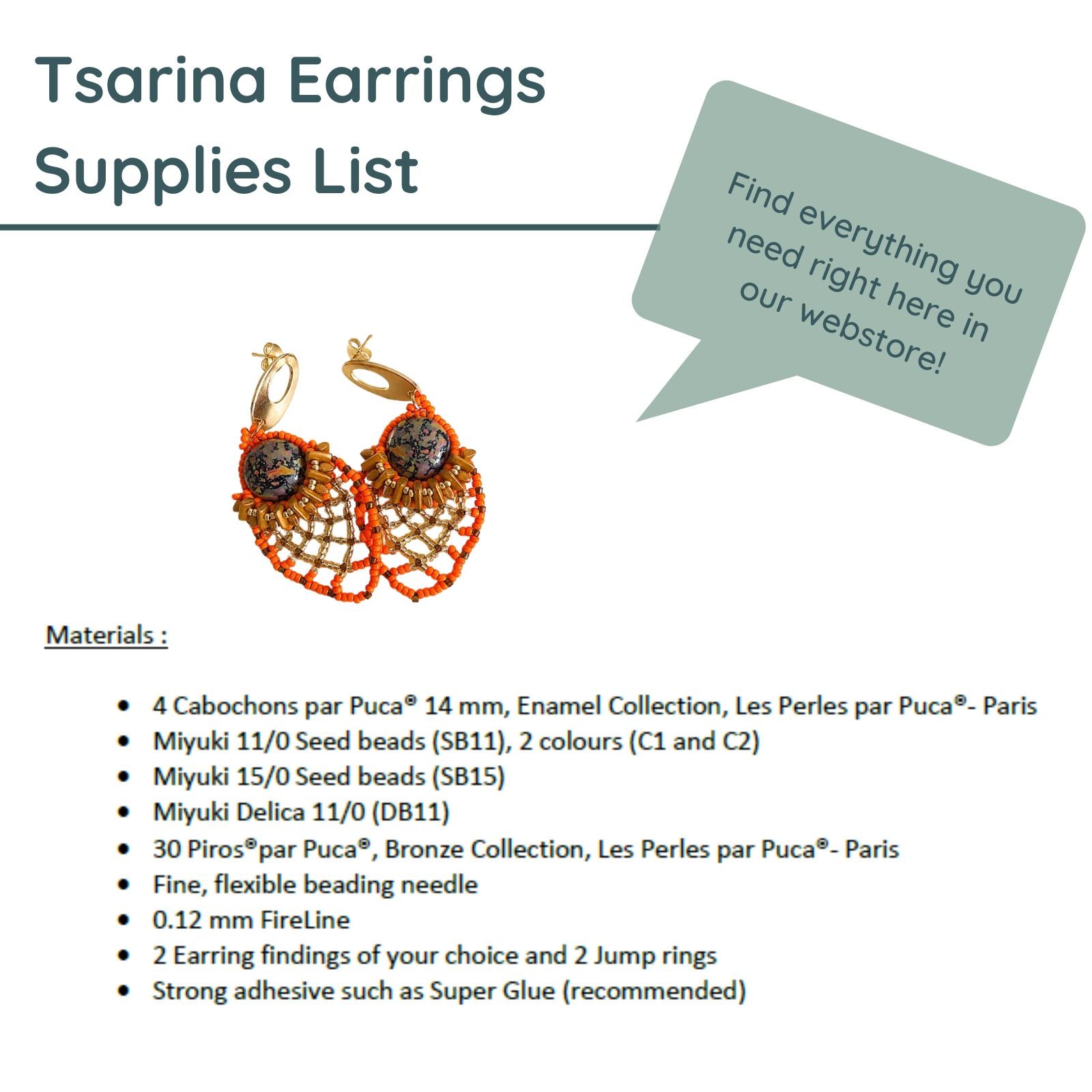 Tsarina Earrings Pattern by  Finuccia Sefi Créations