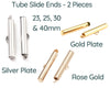 Cord Ends, Tube Slide Ends, Tube Clasp, 23 or 30mm - The Argus Collection
