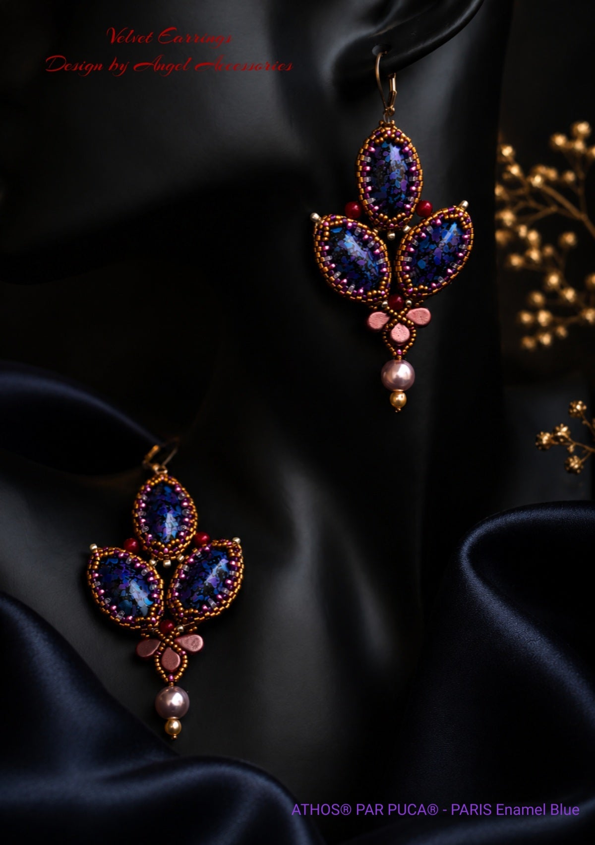 Velvet Earrings Pattern by Angel Accessories