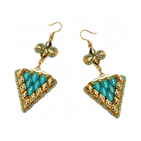 Gemduo Beads, Gold Splash Smoke Topaz, 10g.