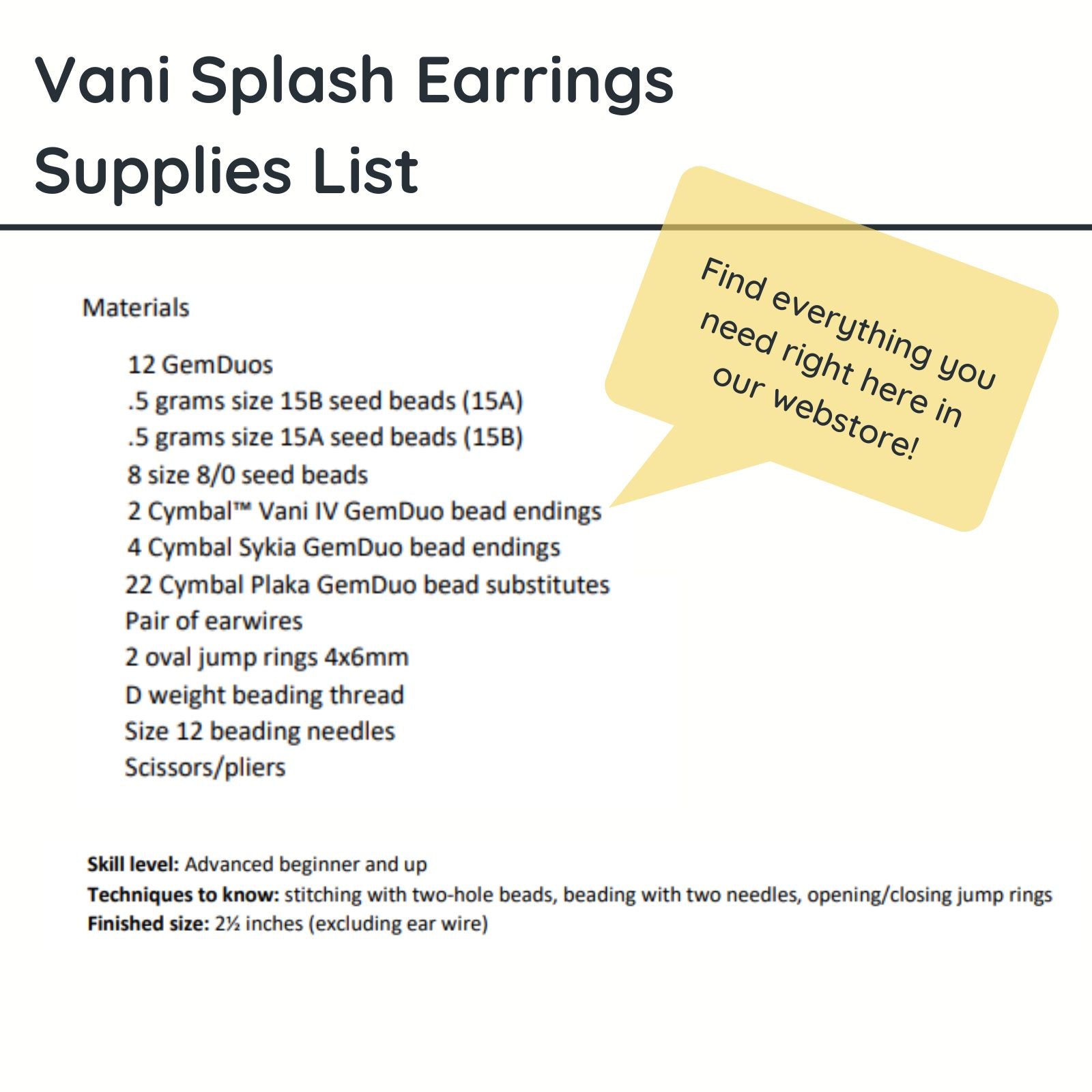 Vani Splash Earrings Pattern by Joanne Zammit