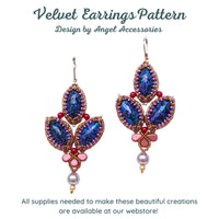 Velvet Earrings Pattern by Angel Accessories