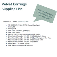 Velvet Earrings Pattern by Angel Accessories