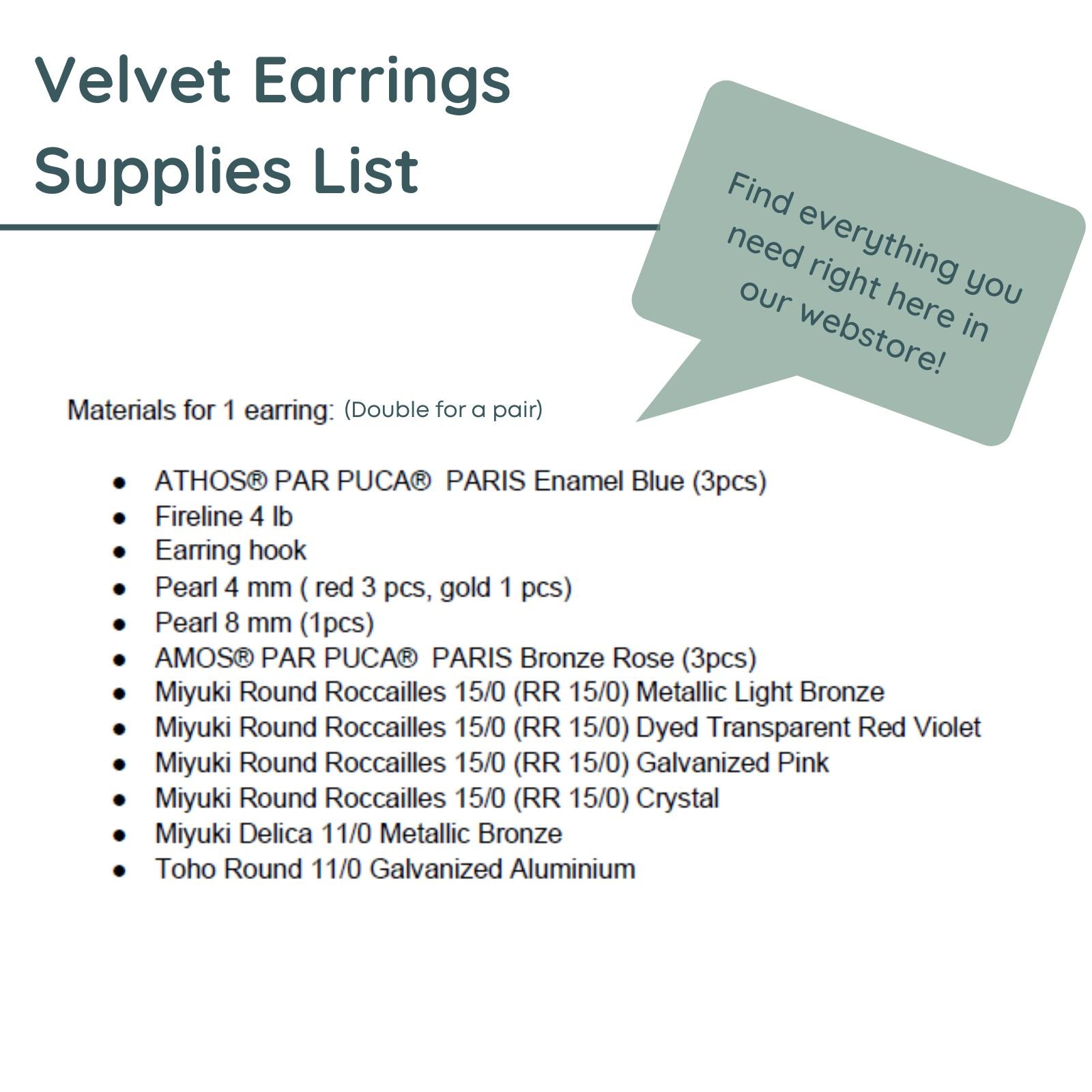 Velvet Earrings Pattern by Angel Accessories