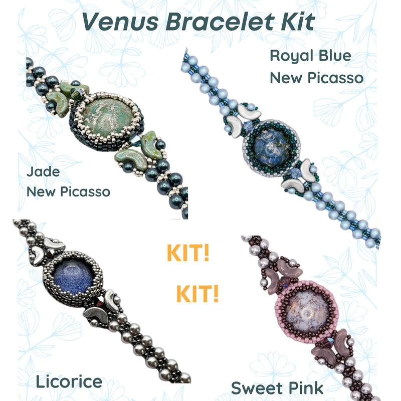 Venus Bracelet Kit, Cabochons par Puca & Swarovski Crystals - The Argus Collection