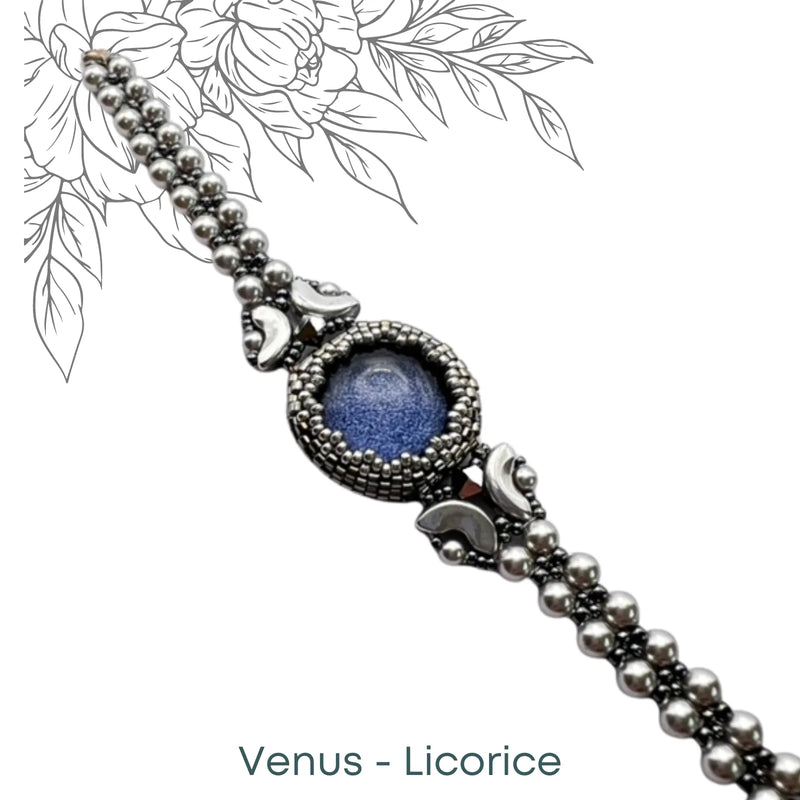 Venus Bracelet Kit, Cabochons par Puca & Swarovski Crystals - The Argus Collection