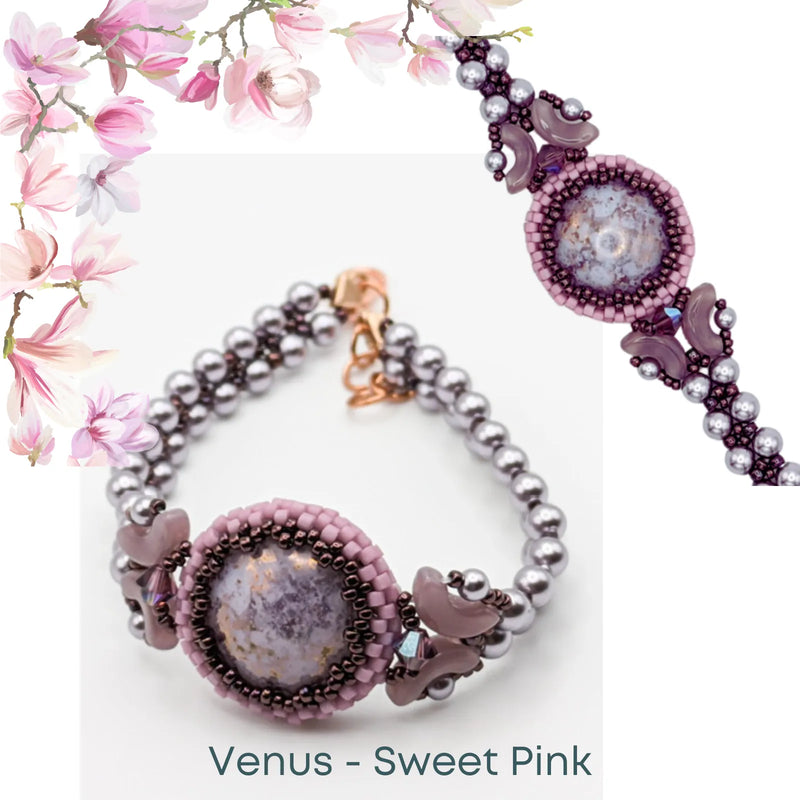 Venus Bracelet Kit, Cabochons par Puca & Swarovski Crystals - The Argus Collection