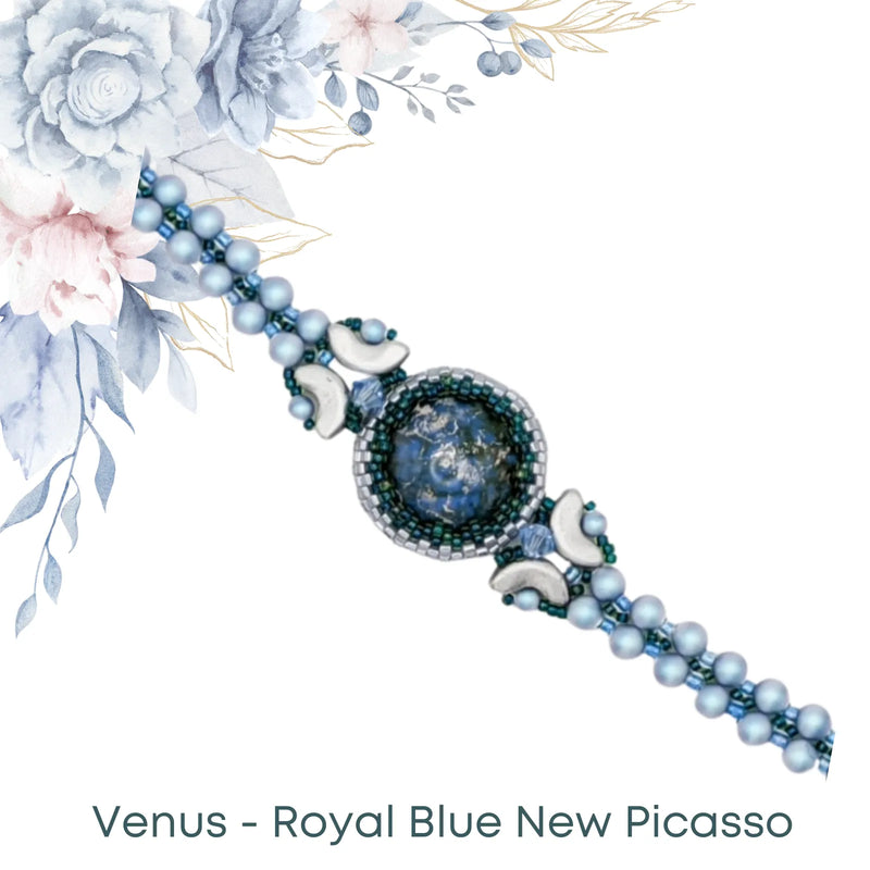 Venus Bracelet Kit, Cabochons par Puca & Swarovski Crystals - The Argus Collection