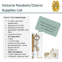 Victoria Bag Charm Pendant Pattern par Puca - The Argus Collection