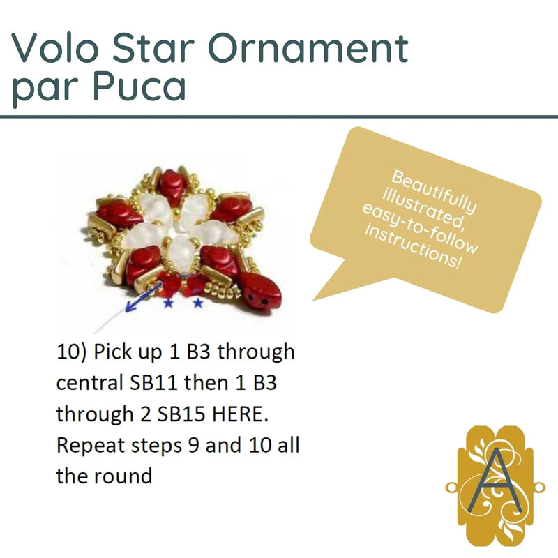 Volo Star Ornament Pattern par Puca - The Argus Collection