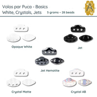 Volos Beads par Puca in The Basics Collection of 5 Colors, 5 grams of beads. - The Argus Collection