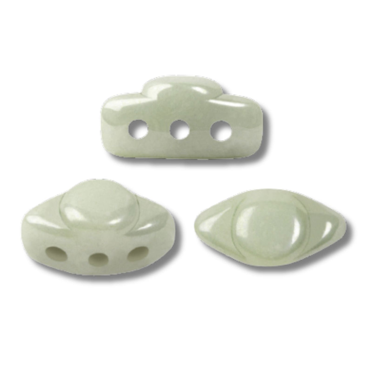 Volos Beads Light Green Ceramic Look 