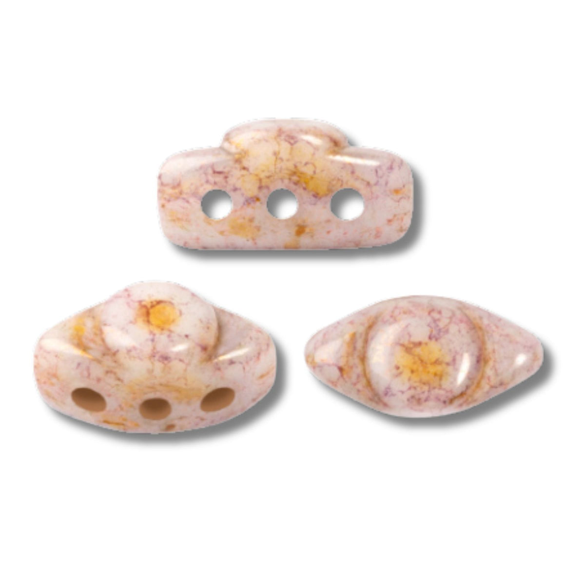 Volos Beads Mix Gold Rose Ceramic Look 