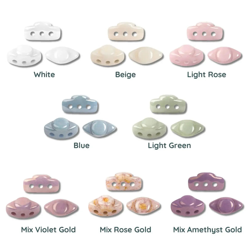 Volos Beads par Puca, Ceramic Look, 5g & 20g - The Argus Collection