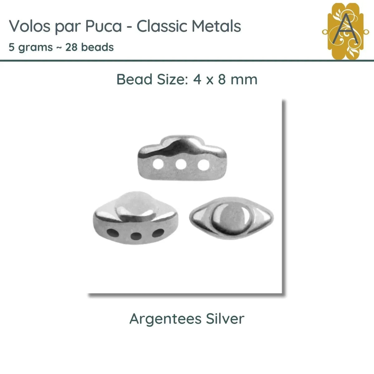 Volos par Puca, 5g, Classic Metals Collection, 5 colors - The Argus Collection