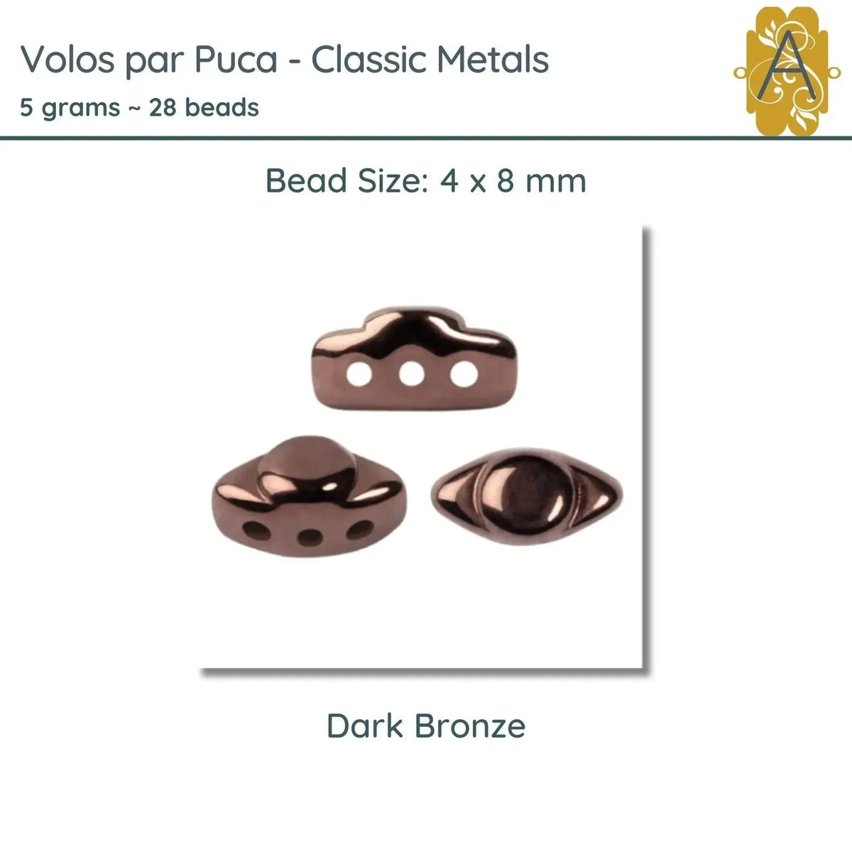 Volos par Puca, 5g, Classic Metals Collection, 5 colors - The Argus Collection