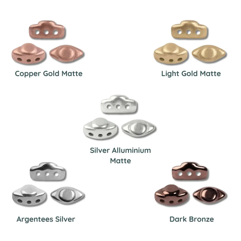 Volos Beads par Puca, Classic Metals, 5g & 20g - The Argus Collection