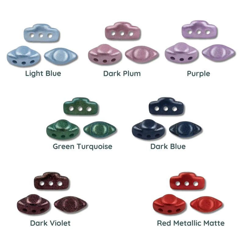 Volos Beads par Puca, Metallic Matte, 5g & 20g. - The Argus Collection