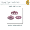 Volos Beads par Puca in Metallic Matte Dark Plum, 5grams of beads. - The Argus Collection