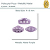 Volos Beads par Puca in Metallic Matte Purple, 5grams of beads. - The Argus Collection