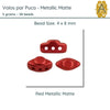 Volos Beads par Puca in Metallic Matte Red, 5grams of beads. - The Argus Collection