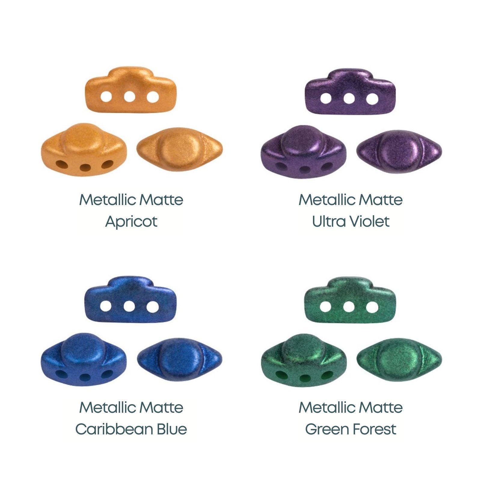 Volos par Puca Beads, New Metallic Matte Collection