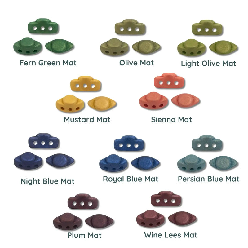 Volos Beads par Puca, Trendy Matte, 5g & 20g - The Argus Collection