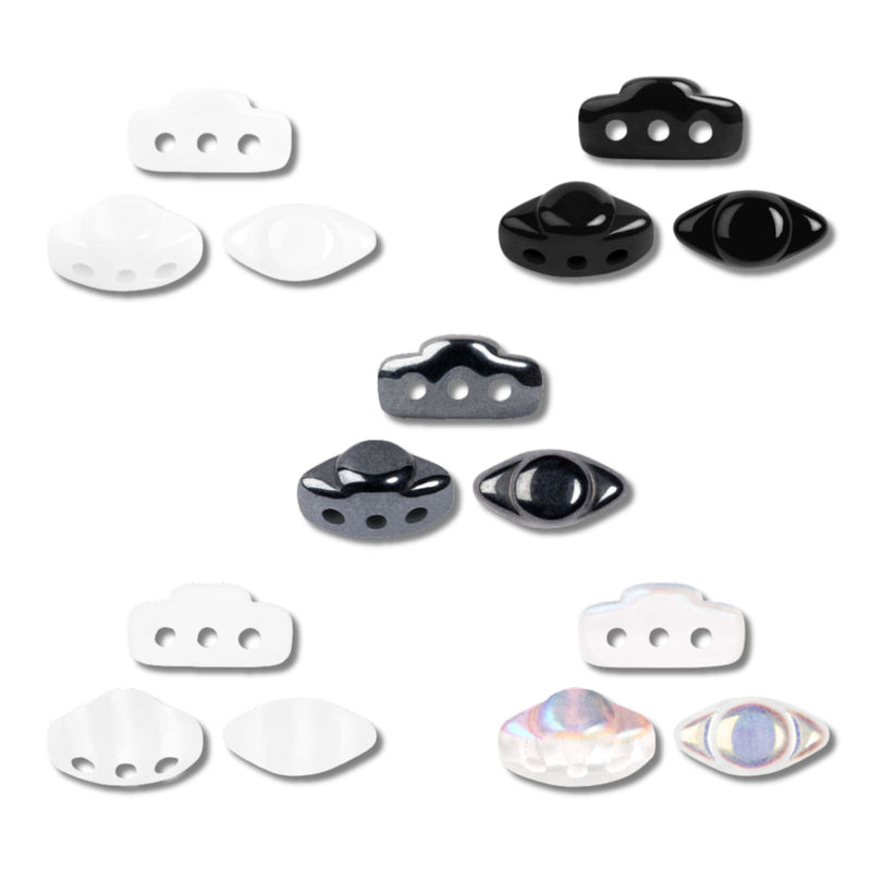 Volos Beads White Jet Collection