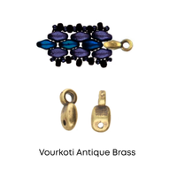 Vourkoti, Cymbal Superduo Ending or Connector, 4 Pcs. 4 Finishes