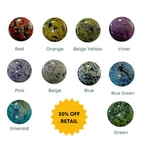 WHOLESALE Cabochons par Puca, 25mm, Black Stony Collection, 10 Colors - The Argus Collection