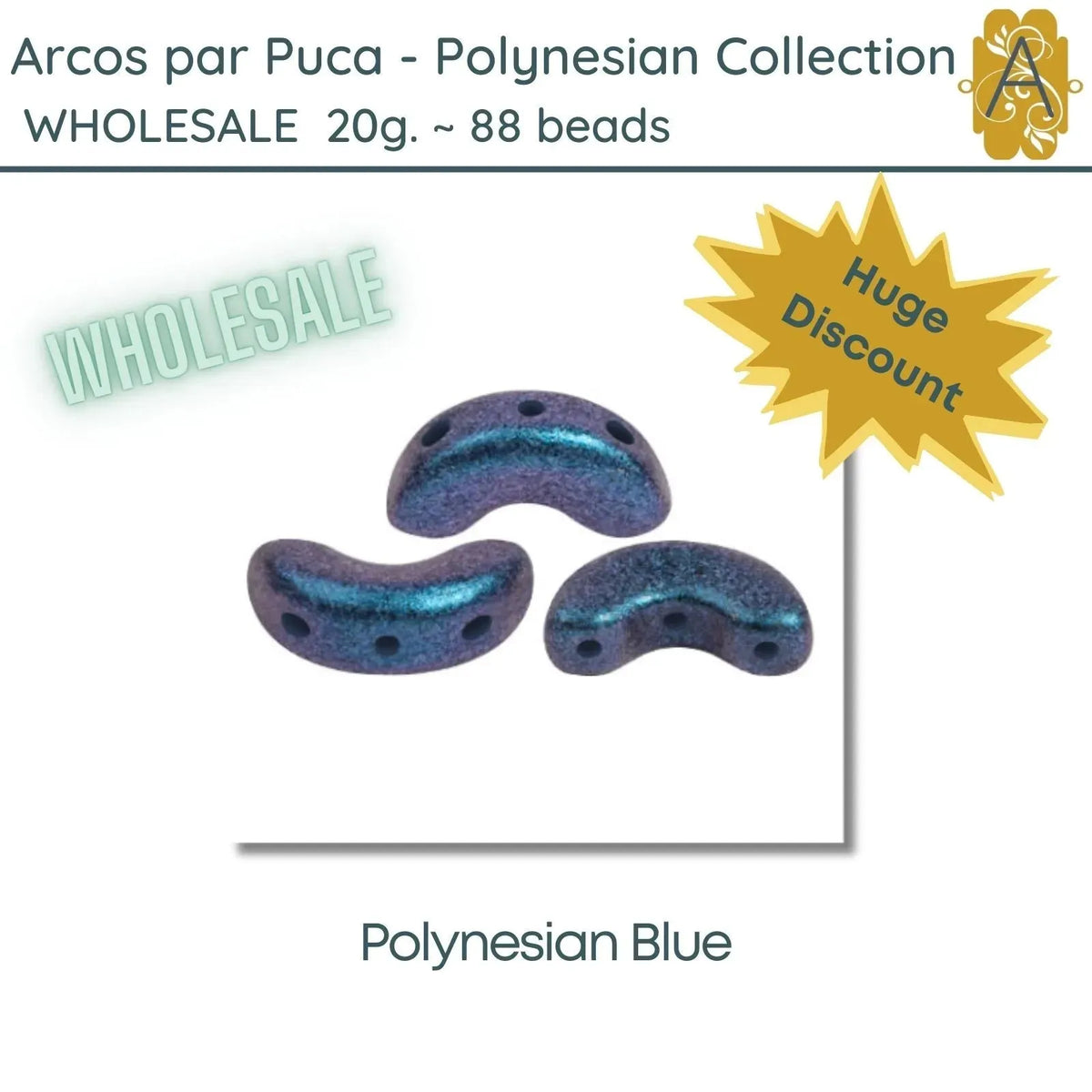 WHOLESALE, Arcos par Puca, 20g., Polynesian Collection, 5 Colors - The Argus Collection