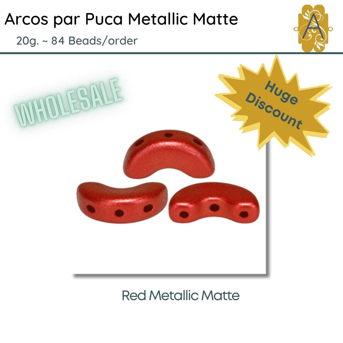 WHOLESALE! Arcos par Puca, Metallic Matte, 20g., 6 colors - The Argus Collection