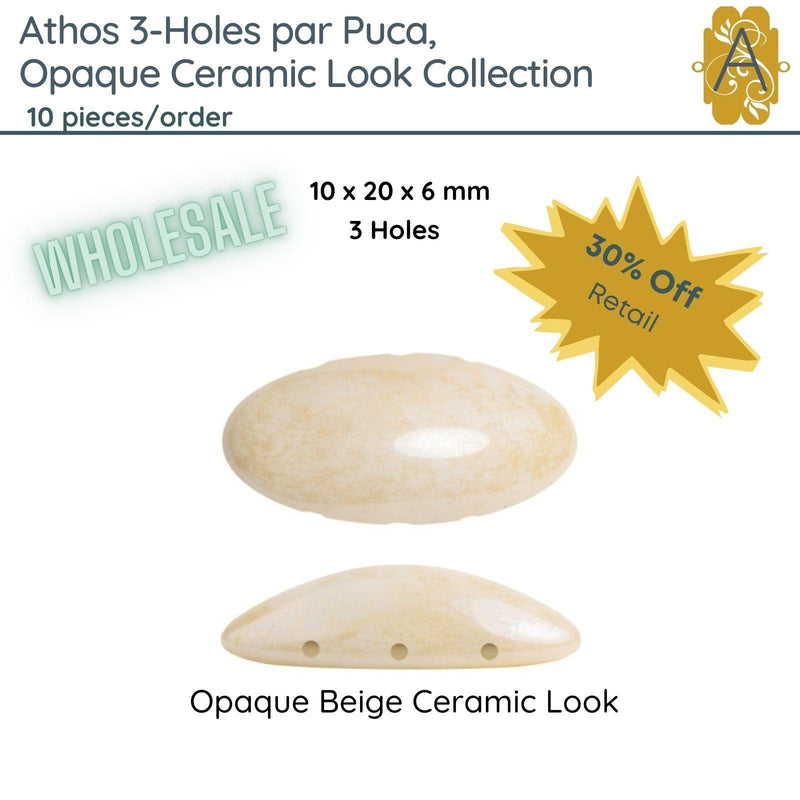 WHOLESALE! Athos 3-Holes par Puca, Ceramic Look Collection, 5 Colors - The Argus Collection