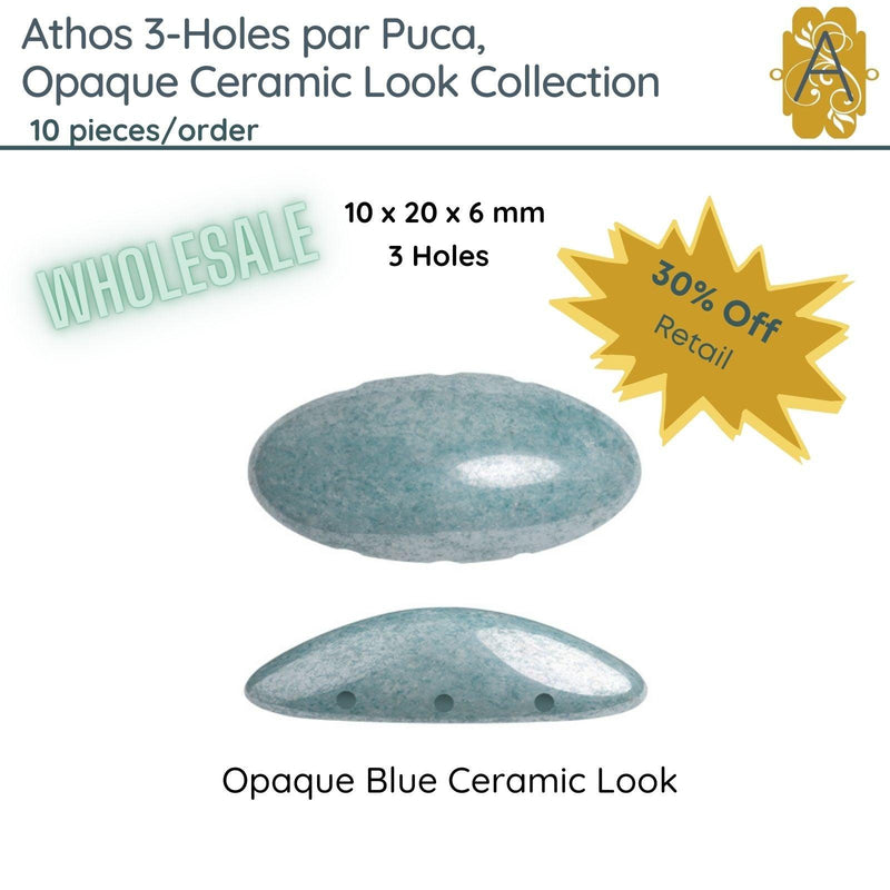 WHOLESALE! Athos 3-Holes par Puca, Ceramic Look Collection, 5 Colors - The Argus Collection