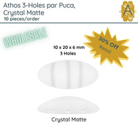 WHOLESALE! Athos 3-Holes par Puca, White & Crystal - The Argus Collection