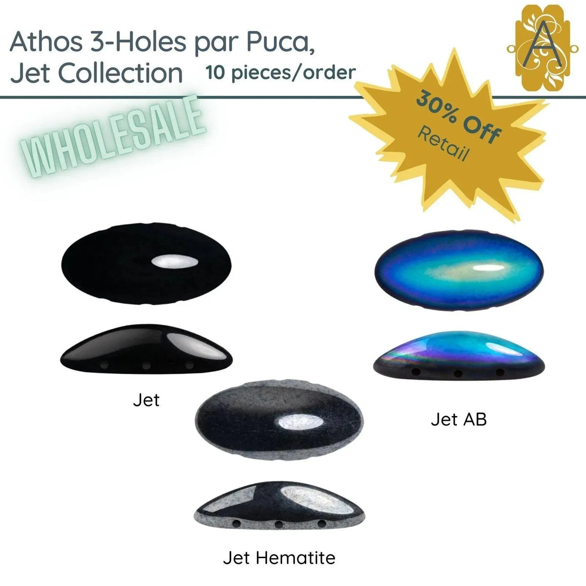 WHOLESALE! Athos 3-Holes par Puca, Jet Collection in 3 Finishes - The Argus Collection