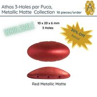 WHOLESALE! Athos 3-Holes par Puca, Metallic Matte Collection, 5 Colors - The Argus Collection