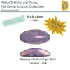 WHOLESALE! Athos 3-Holes par Puca, Mix Ceramic Look Collection, 4 Colors - 10 cabs - The Argus Collection