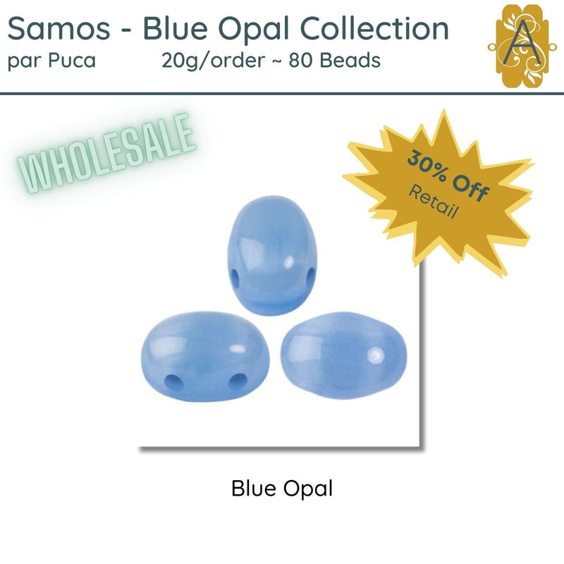 WHOLESALE! Samos par Puca, 20g, Blue Opal Collection, 8 Finishes - The Argus Collection