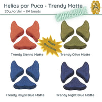 WHOLESALE, Helios par Puca, 20g, Trendy Matte Collection, 4 Colors - The Argus Collection