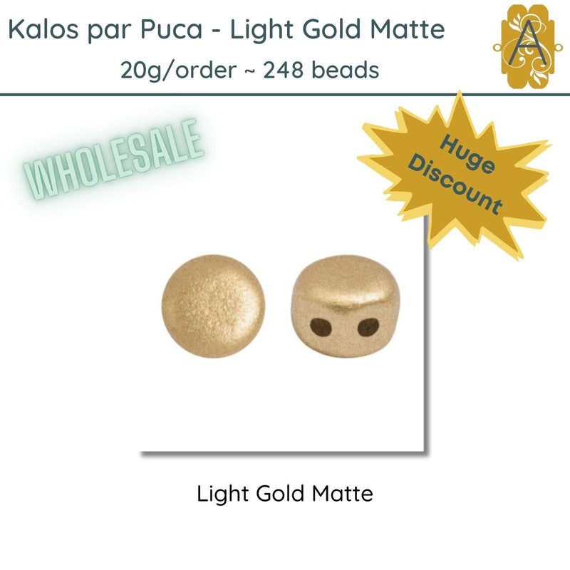 WHOLESALE! Kalos par Puca, Light Gold Matte, 20g - The Argus Collection