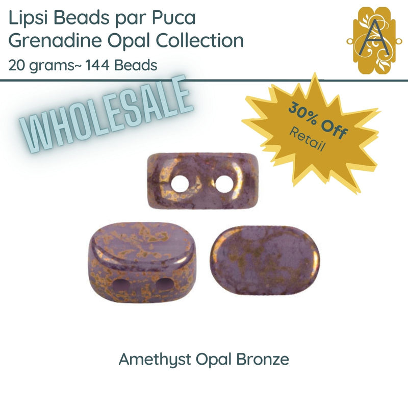 WHOLESALE, Lipsi par Puca, 20g, Amethyst Opal Collection, 8 Finishes - The Argus Collection