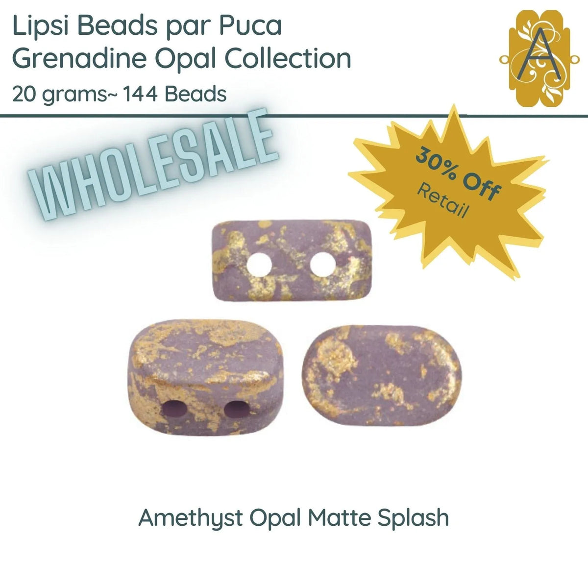 WHOLESALE, Lipsi par Puca, 20g, Amethyst Opal Collection, 8 Finishes - The Argus Collection