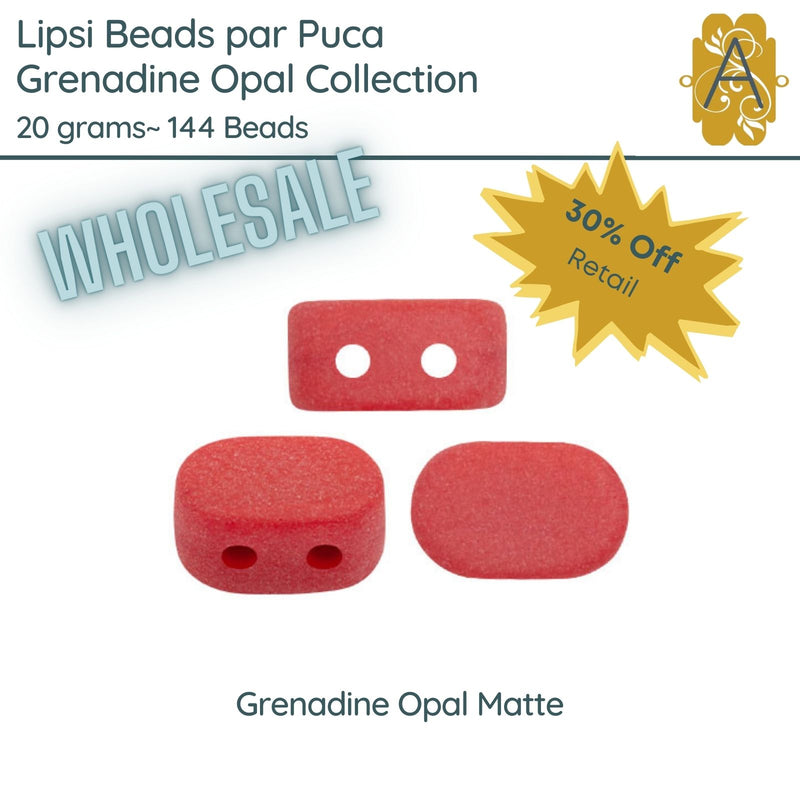 WHOLESALE, Lipsi par Puca, 20g, Grenadine Opal Collection, 8 Finishes - The Argus Collection