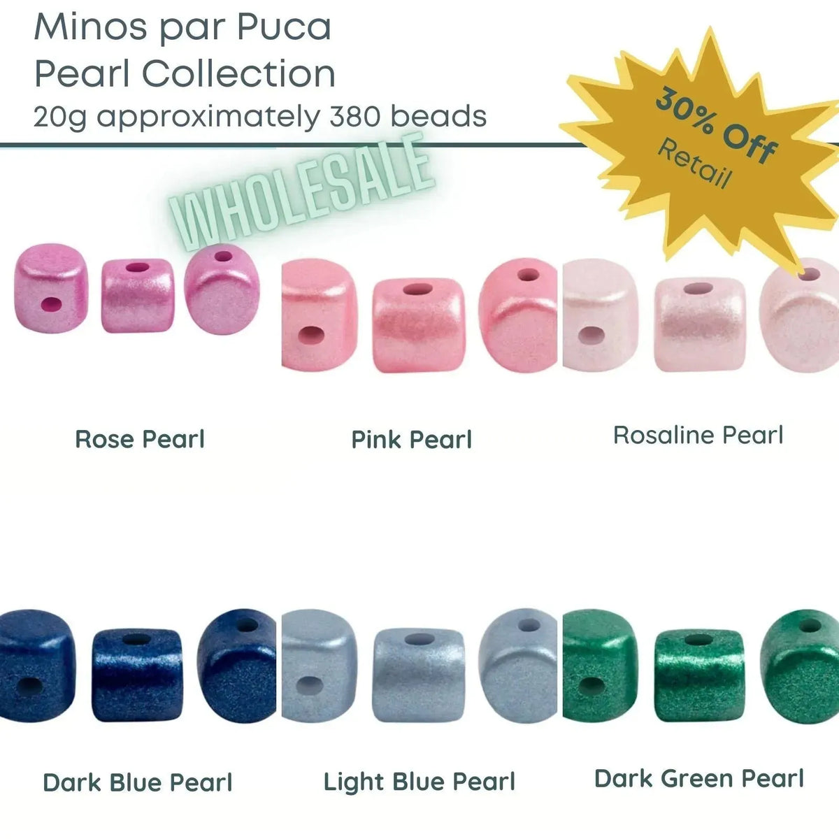 Wholesale! Minos par Puca, Pearl Collection, 20 grams, 6 Colors - The Argus Collection