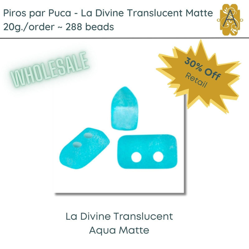 WHOLESALE, Piros par Puca, La Divine Translucent Matte Collection, 8 colors, 20g - The Argus Collection