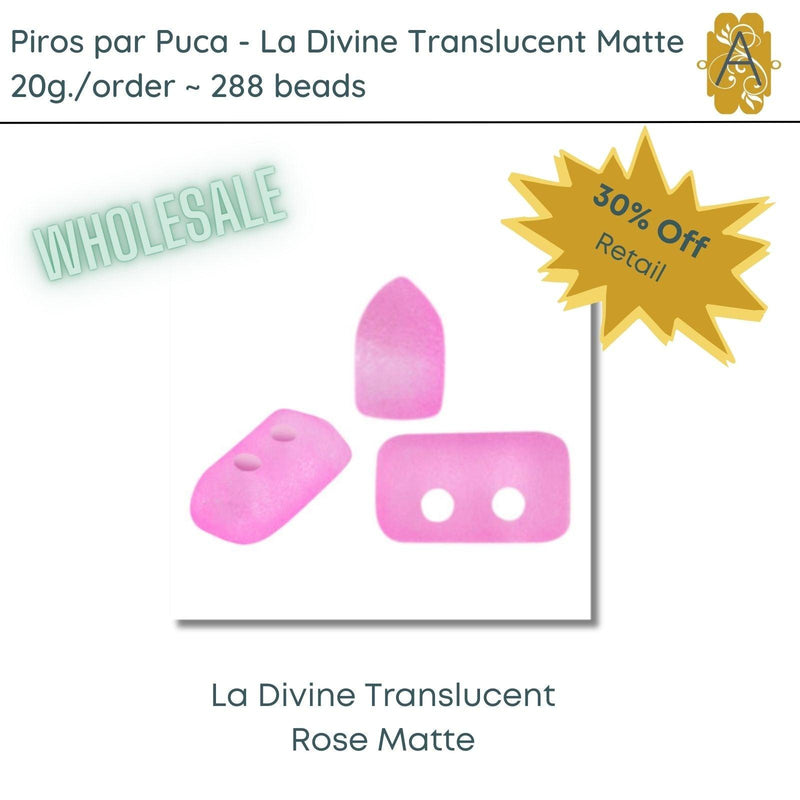 WHOLESALE, Piros par Puca, La Divine Translucent Matte Collection, 8 colors, 20g - The Argus Collection