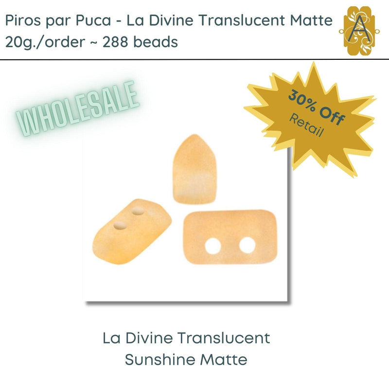 WHOLESALE, Piros par Puca, La Divine Translucent Matte Collection, 8 colors, 20g - The Argus Collection