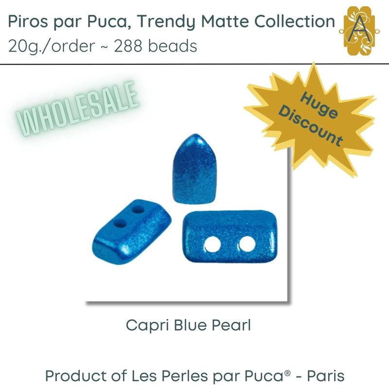 WHOLESALE, Piros par Puca, 20g, Pearl Collection, 6 Colors - The Argus Collection